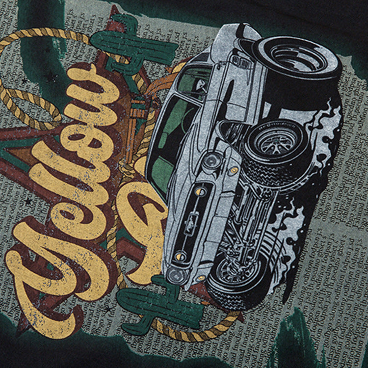 Fashion Cartoon Car Printed Men's T-shirt
