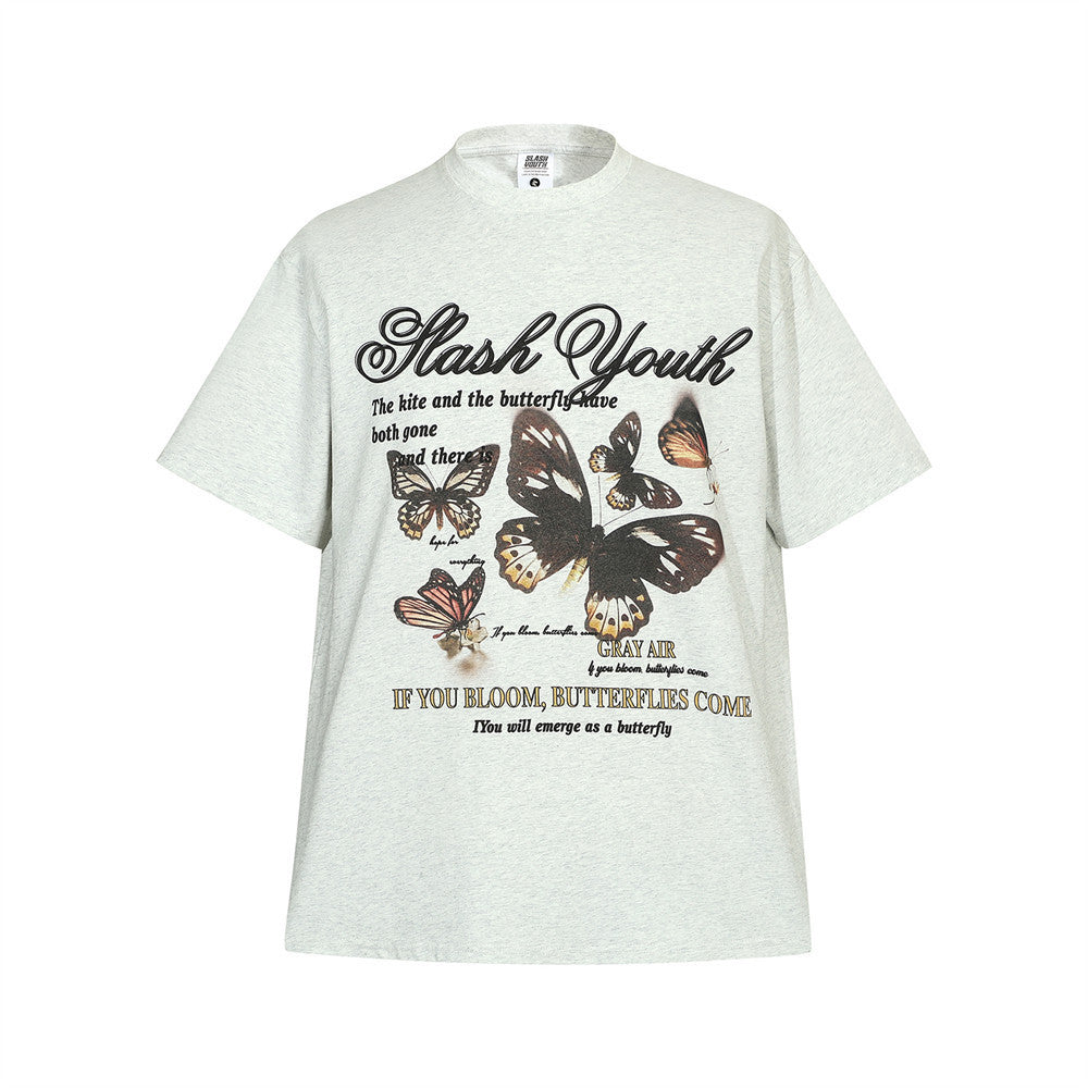High Street Butterfly Print Short Sleeve Men