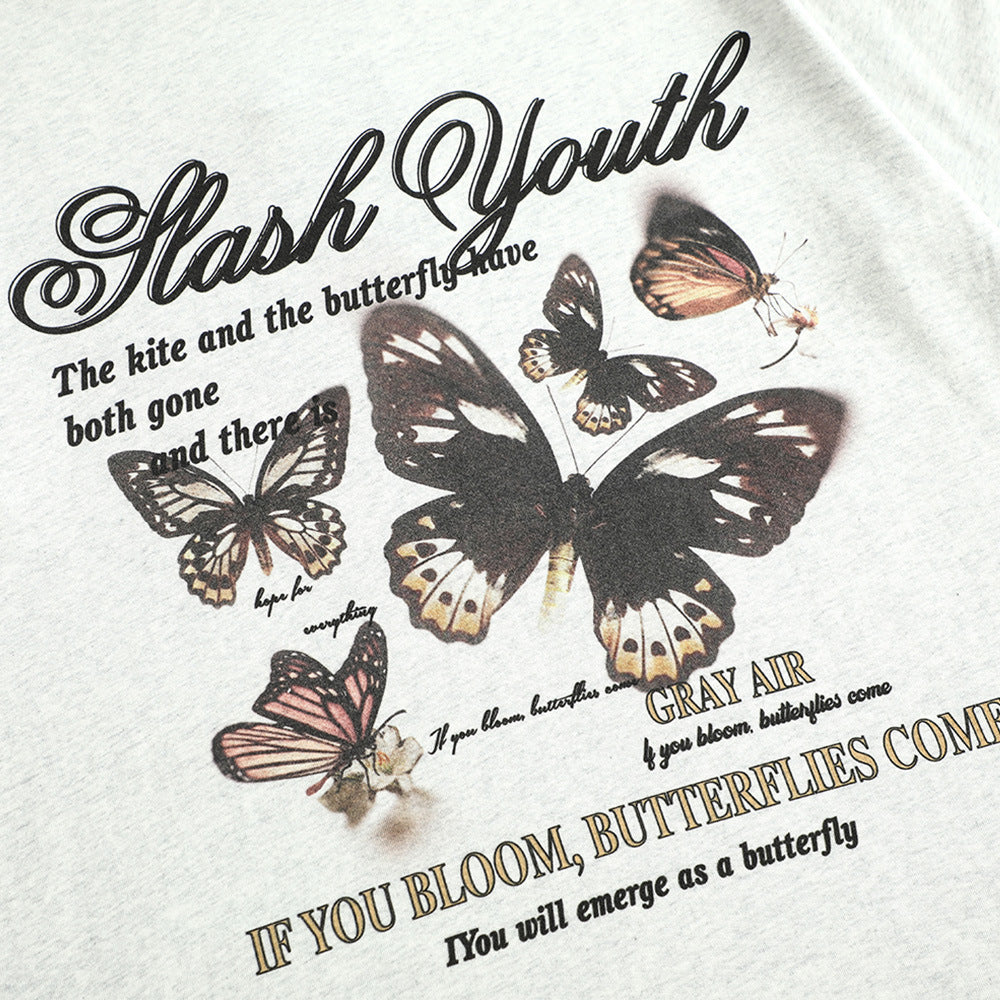 High Street Butterfly Print Short Sleeve Men