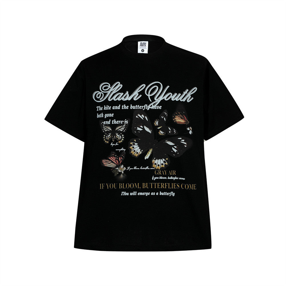 High Street Butterfly Print Short Sleeve Men