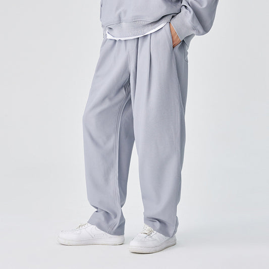 Simple Solid Color Street Fashion Casual Trousers Men