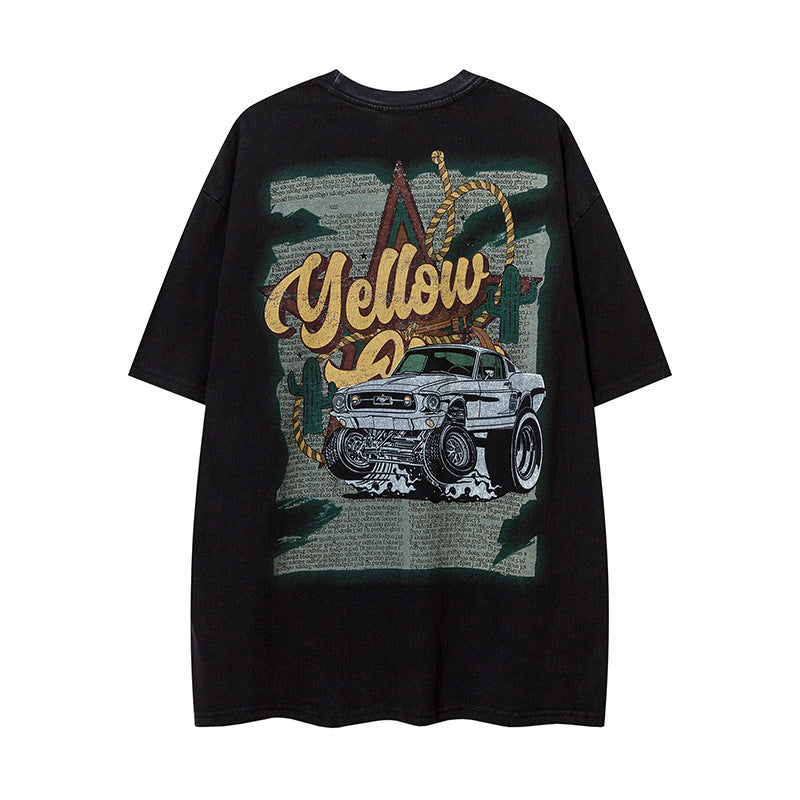 Fashion Cartoon Car Printed Men's T-shirt